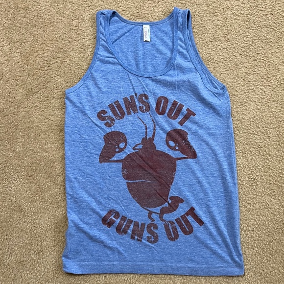 Suns Out Guns Out Tank Top (Blue or White) - Picture 1 of 4